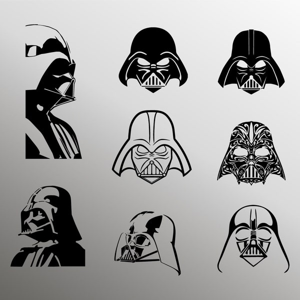 Darth Vader svg, Star Wars svg, svg file for cricut, Darth Vader silhouette, Vader Helmet svg, Starwars svg, Darth Vader cut file