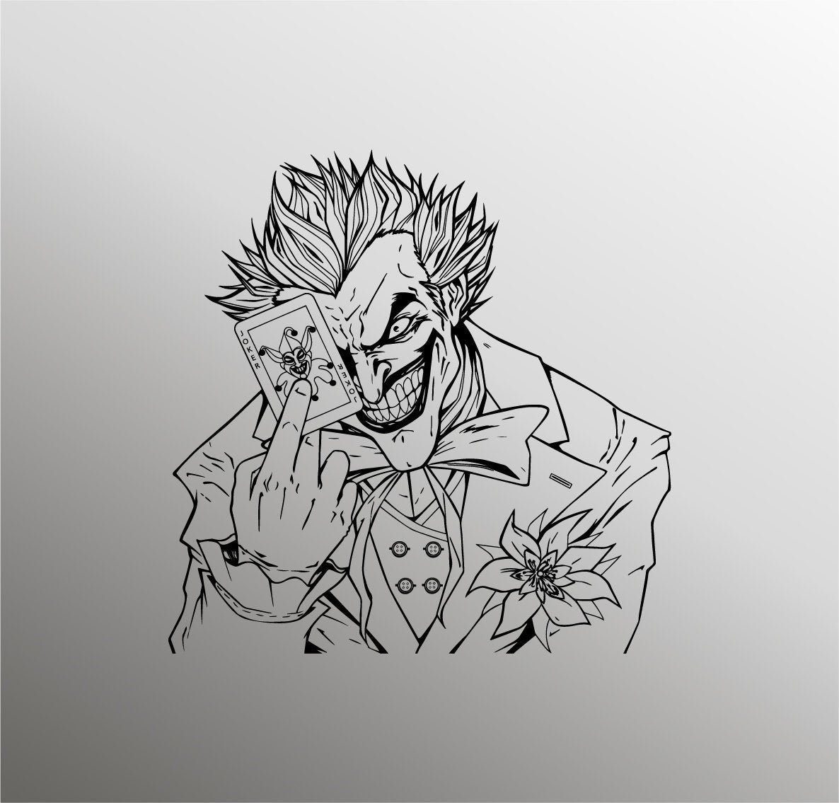 Joker Svg Joker Silhouette Clown Svg Villain Svg Svg File For | The ...