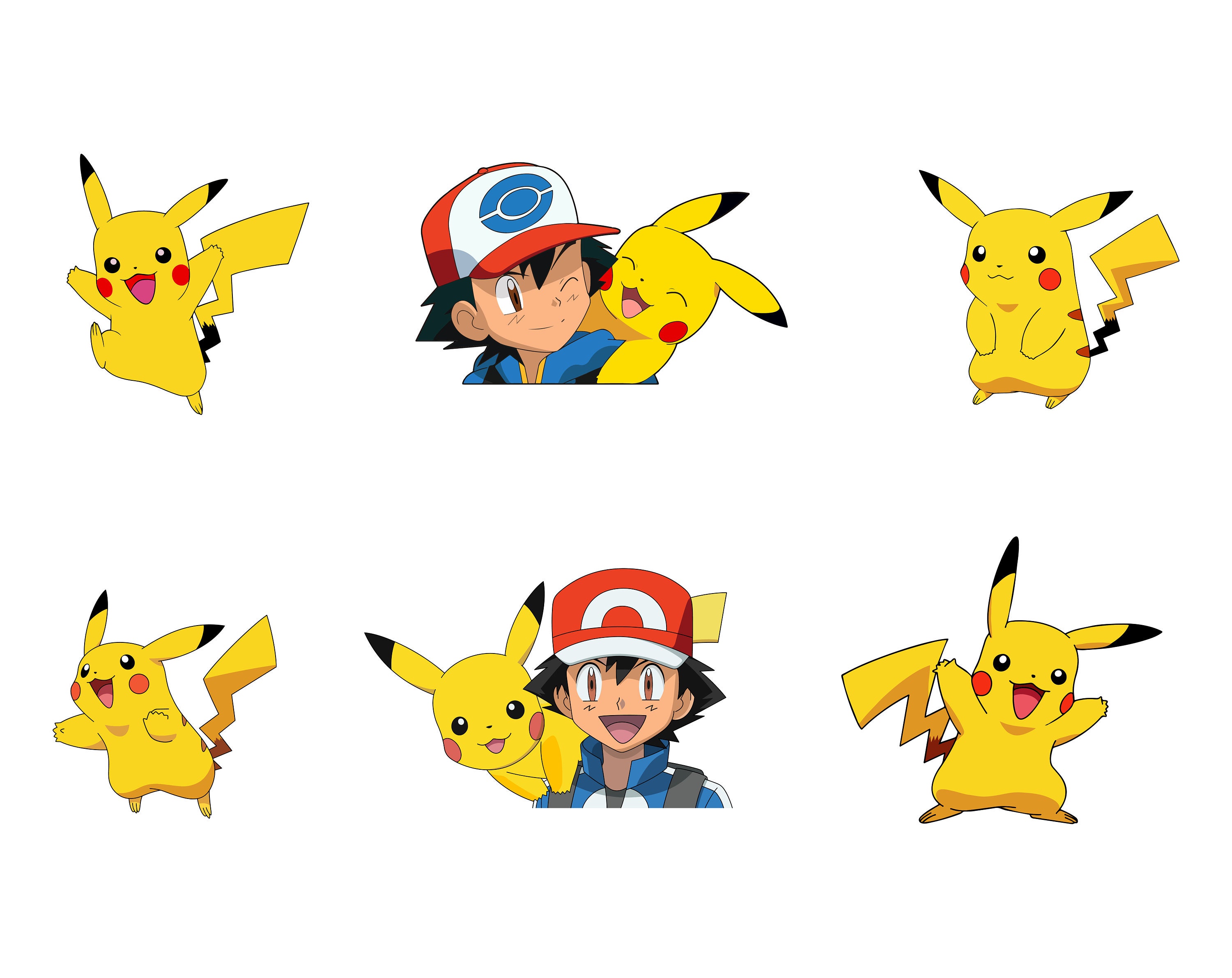 Vetorização: Ash e Pikachu