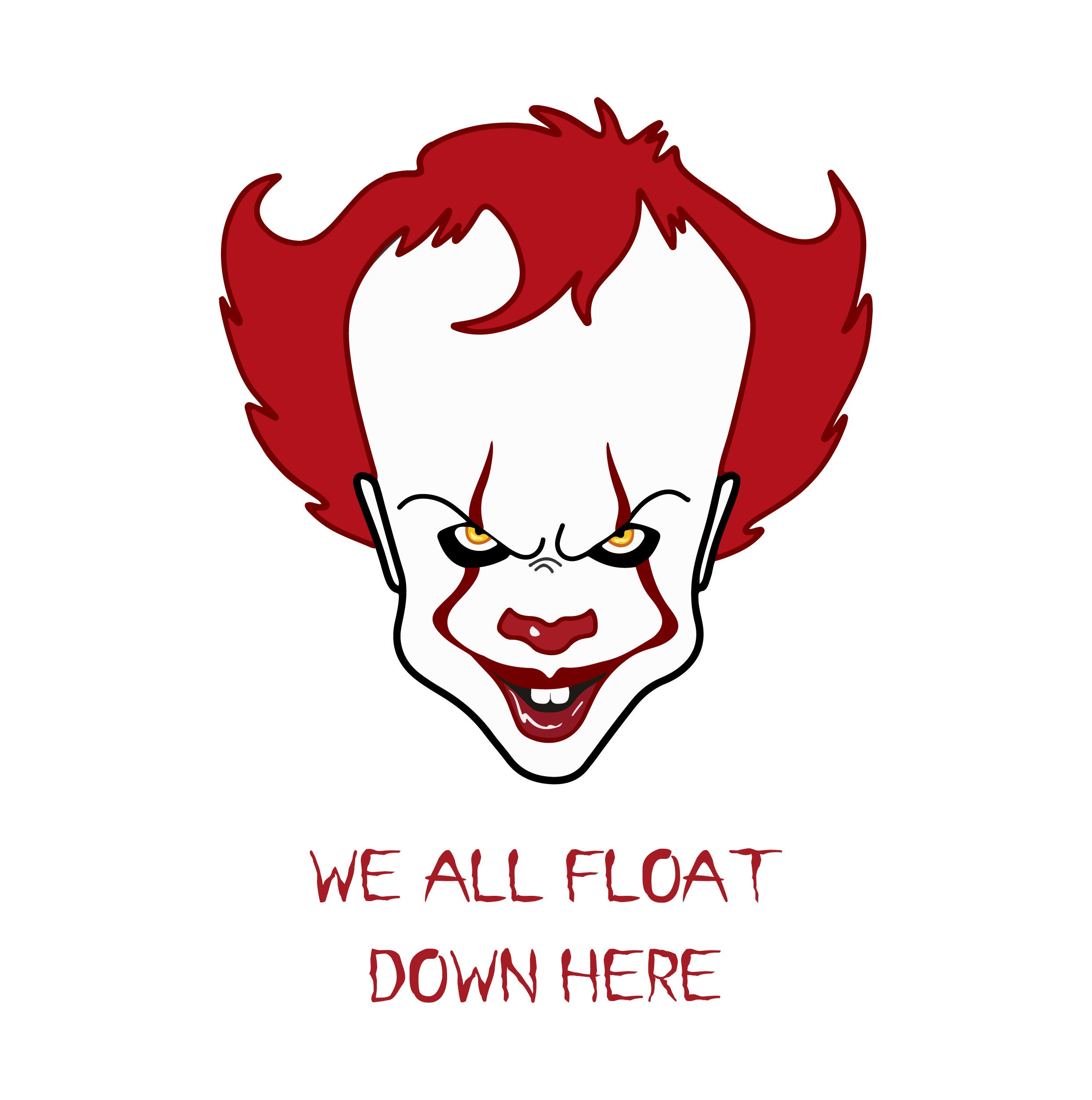 Todos flotamos aquí Pennywise svg Pennywise silueta Payaso | Etsy