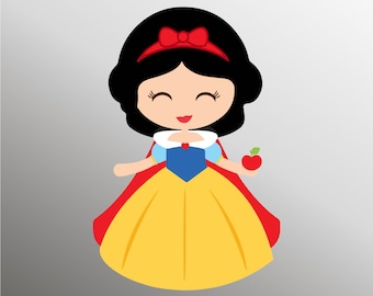 Baby Snow White svg, Snow White svg, Kid Snow White svg, Snow White clipart, Cartoon svg, Story Princess svg, Snow White cut file