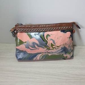 upcycled bag oversize clutch bag , travel bagcase, brown clutch purse, accessories bag, classic purse