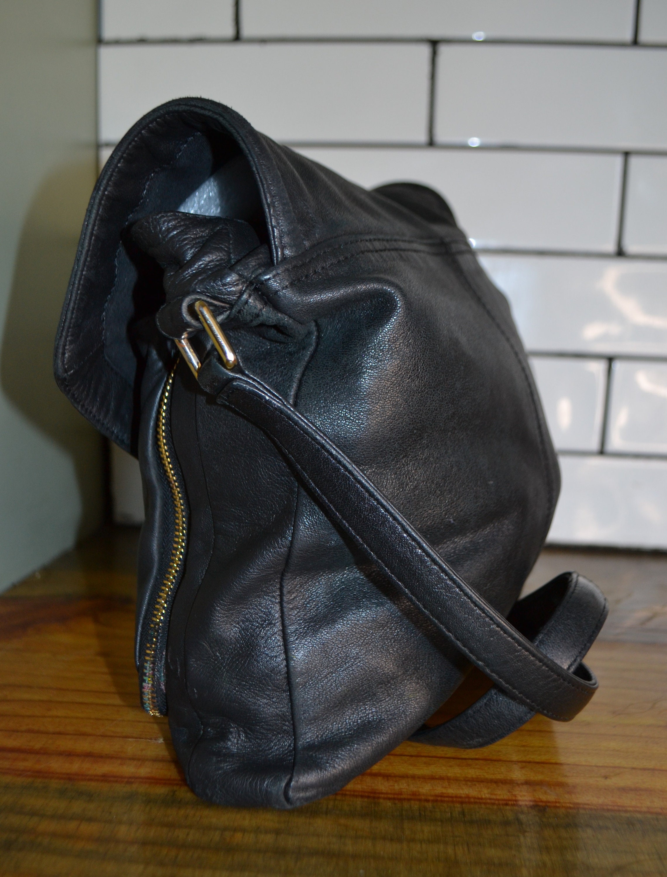 Vintage country road bag black handbag handpainted handbag Etsy