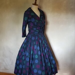 Vintage 1950 Full Skirt Rockabolly  Dress