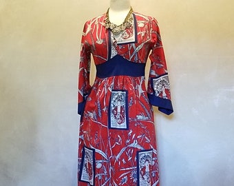 Vintage Maxi Summer Dress 1960's early 1970's