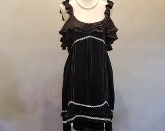 Vintage 1990's Black Silk Dinner Cocktail Dress
