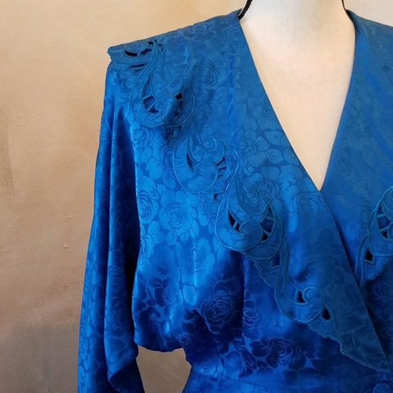 Vintage 1980 Nancy Johnson Designer Silk Dress - image 6