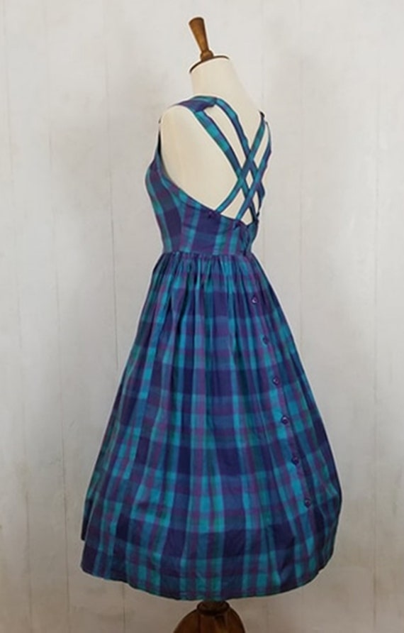 Vintage 1950 Rockabilly Daydress Strappy Back - image 8