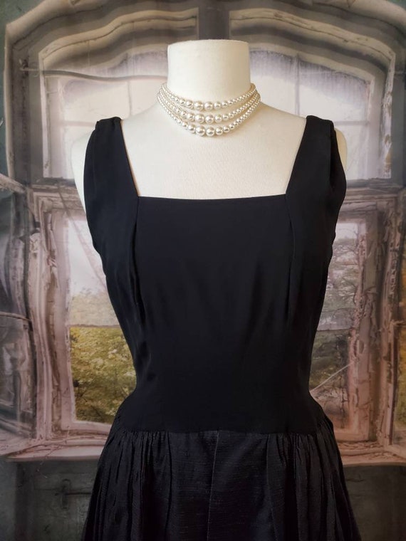 Vintage 1960 late 1950 black dinner dress. - image 7