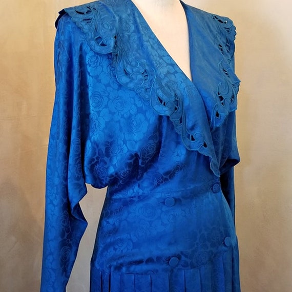 Vintage 1980 Nancy Johnson Designer Silk Dress - image 3