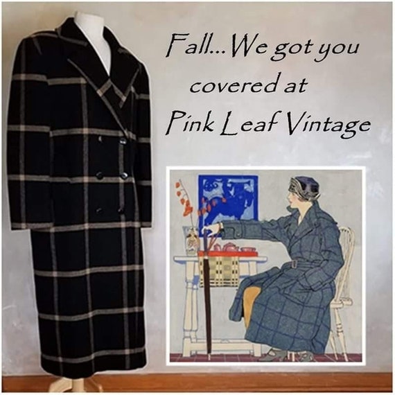 Vintage 1980 Pendelton Wool coat 1940 Style