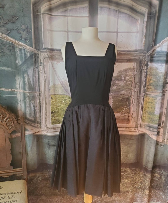 Vintage 1960 late 1950 black dinner dress. - image 4