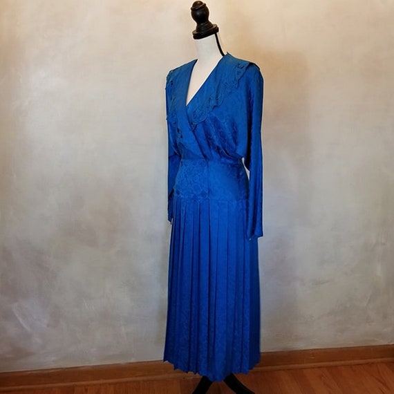 Vintage 1980 Nancy Johnson Designer Silk Dress - image 4