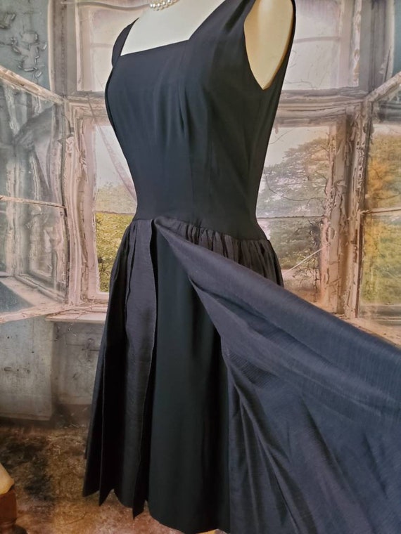 Vintage 1960 late 1950 black dinner dress. - image 5