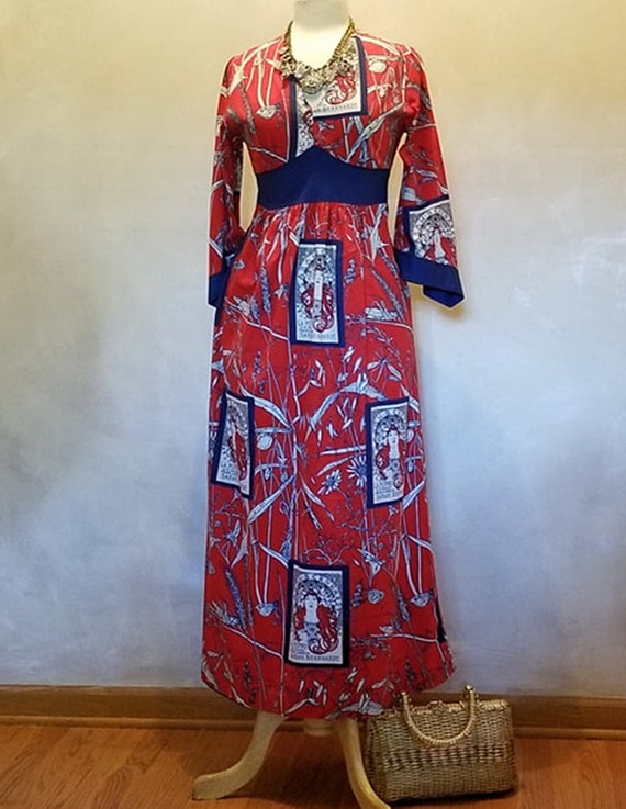 Vintage Maxi Summer Dress 1960's early 1970's