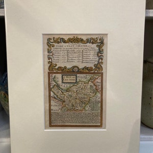 Carte ancienne du Cheshire vers 1720 par Emanuel Bowen et John Owen - Colori à la main - Décoration historique vintage de plus de 300 ans