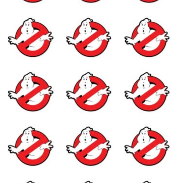 Ghost busters edible image cupcake toppers, Halloween cupcake toppers, edible toppers