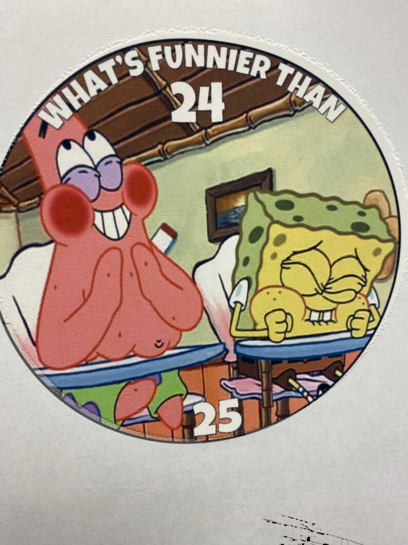 Whats funnier than 24 Sponge bob cake topper. Funny sponge