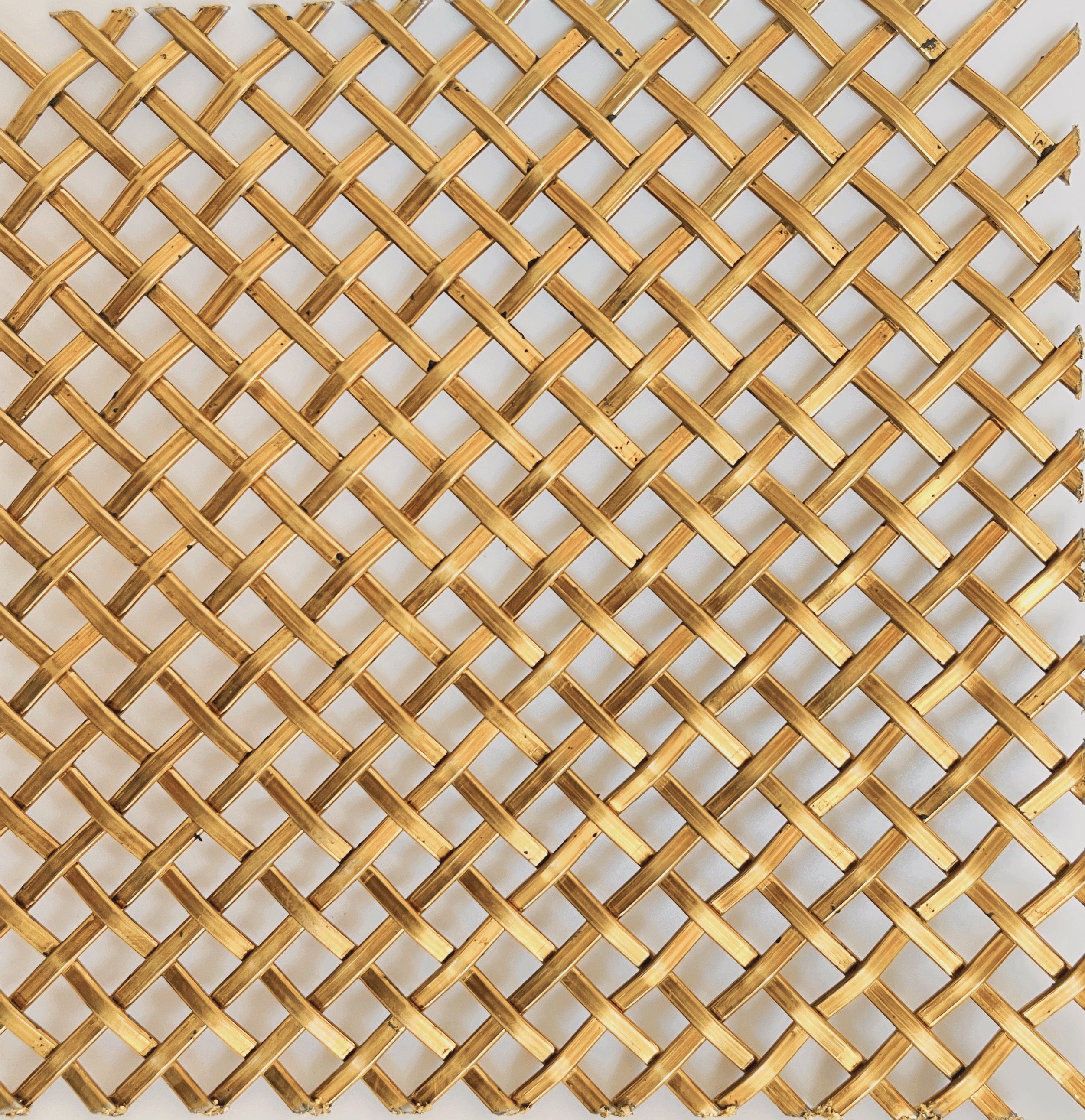 Wire Mesh Burnished Brass Architectural Woven Furniture and