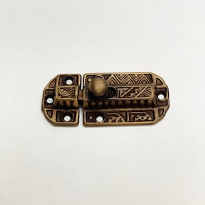 Unlacquered Polished Brass Victorian Large Latch | Cabinet Hardware Farmhouse Drawer Pull