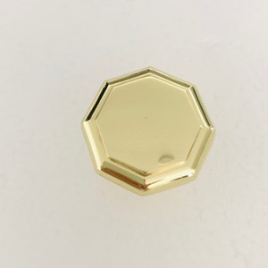 Octagon Brass Cabinet Knob Handmade Golden Drawer Pull