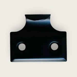 May include: Black metal window sash lift with two round holes.