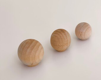 Wooden Natural Maple Ball Knob