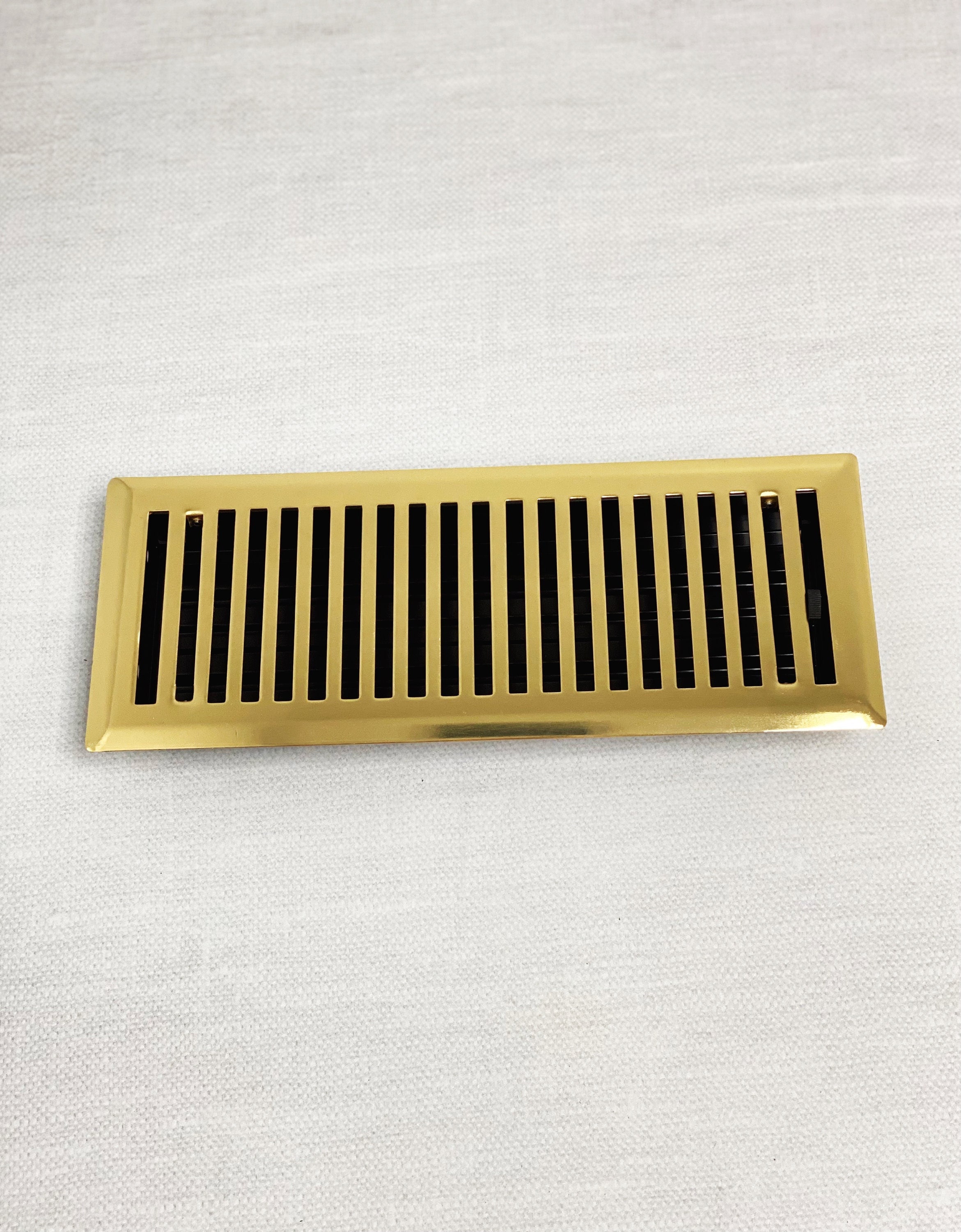2 Grilles Bouche D'aération Rectangulaires PANOL Laiton 13x15 Cm