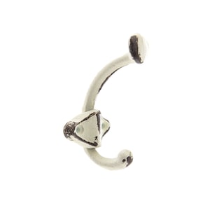 Wall Hook Iron Distressed &quot;Noah&quot; - Farmhouse Decor Hardware Mudroom Wall Hook Coat and Hat Hook