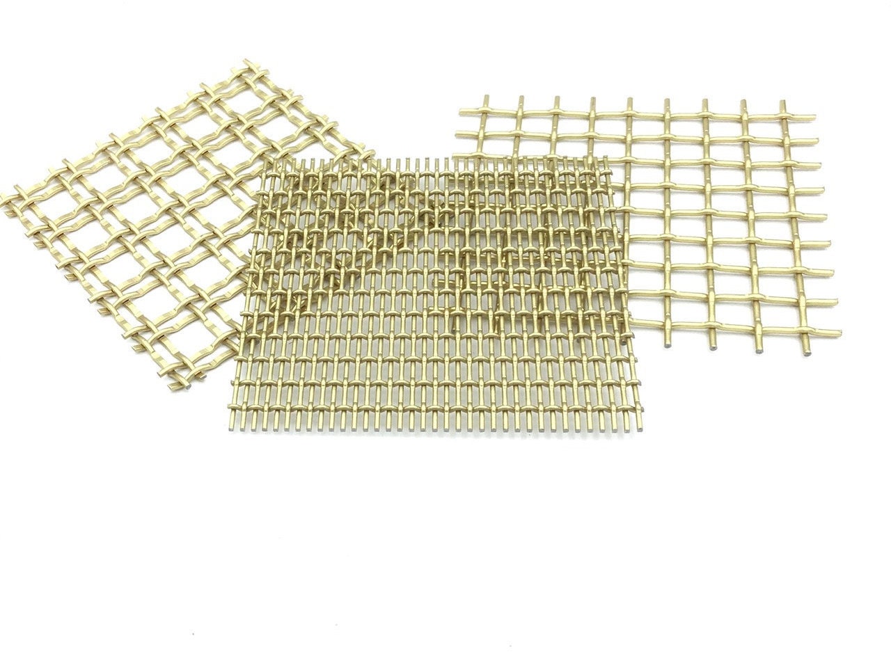 Wire Mesh Brass Architectural Woven style B Satin Brass Furniture and  Creative Grille Mesh 