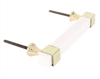 Brass Cabinet Off-White Natural Bone Drawer Pull, Modern Cabinet Hardware Farmhouse Drawer Pull