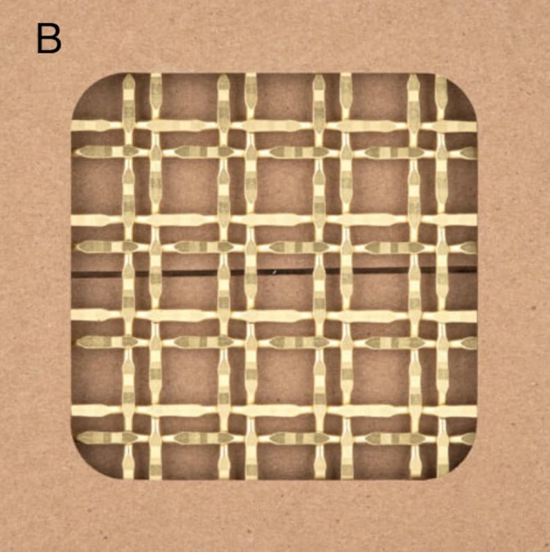 Wire Mesh Brass Architectural Woven style B Satin Etsy