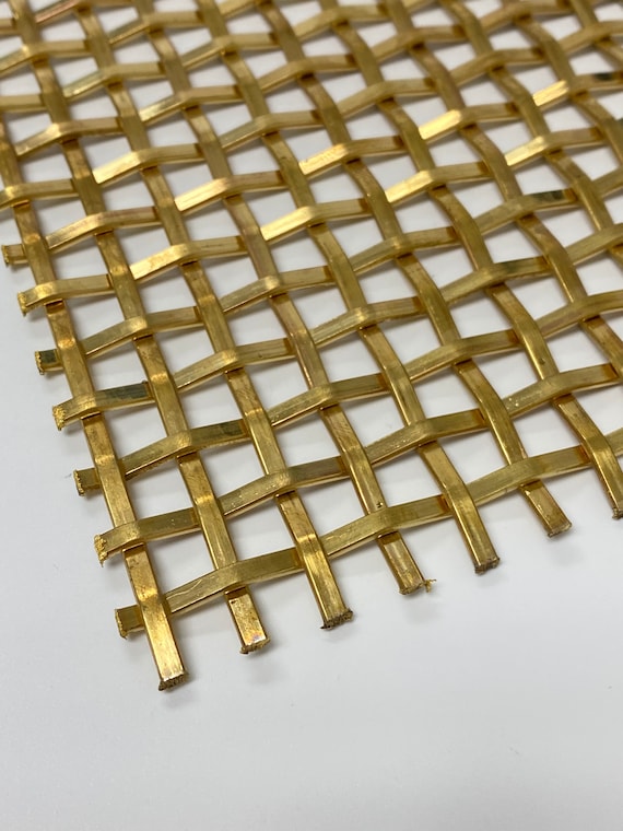 Brass Crimped Metal Mesh Decorative Wire Mesh for Cabinets&Screen