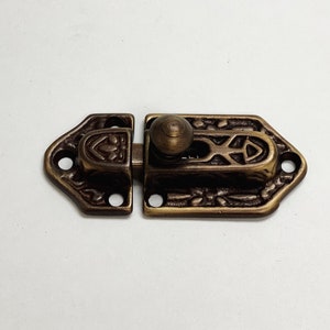Antique Brass Victorian Latch | Cabinet Hardware Farmhouse Drawer Pull