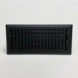 Decorative Black &quot;Lineal&quot; Metal Register - Contemporary Brass Vent Cover - Creative Vent