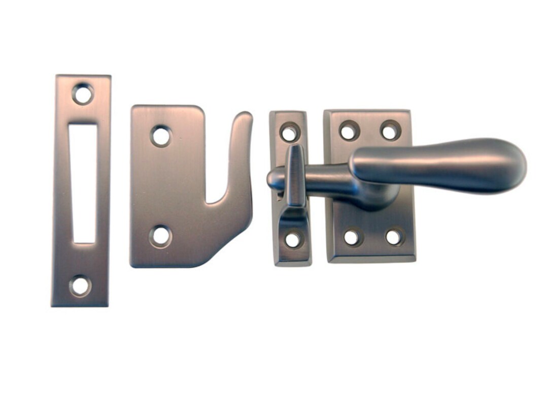 Casement Window Latch With 3 Strikes Brushed Nickel - Etsy