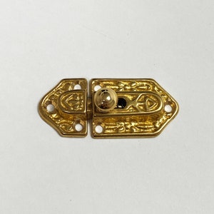 Unlacquered Polished Brass Victorian Large Latch | Cabinet Hardware Farmhouse Drawer Pull