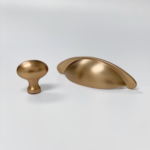 Champagne Bronze Cabinet Knob Modern Farmhouse Drawer Pull