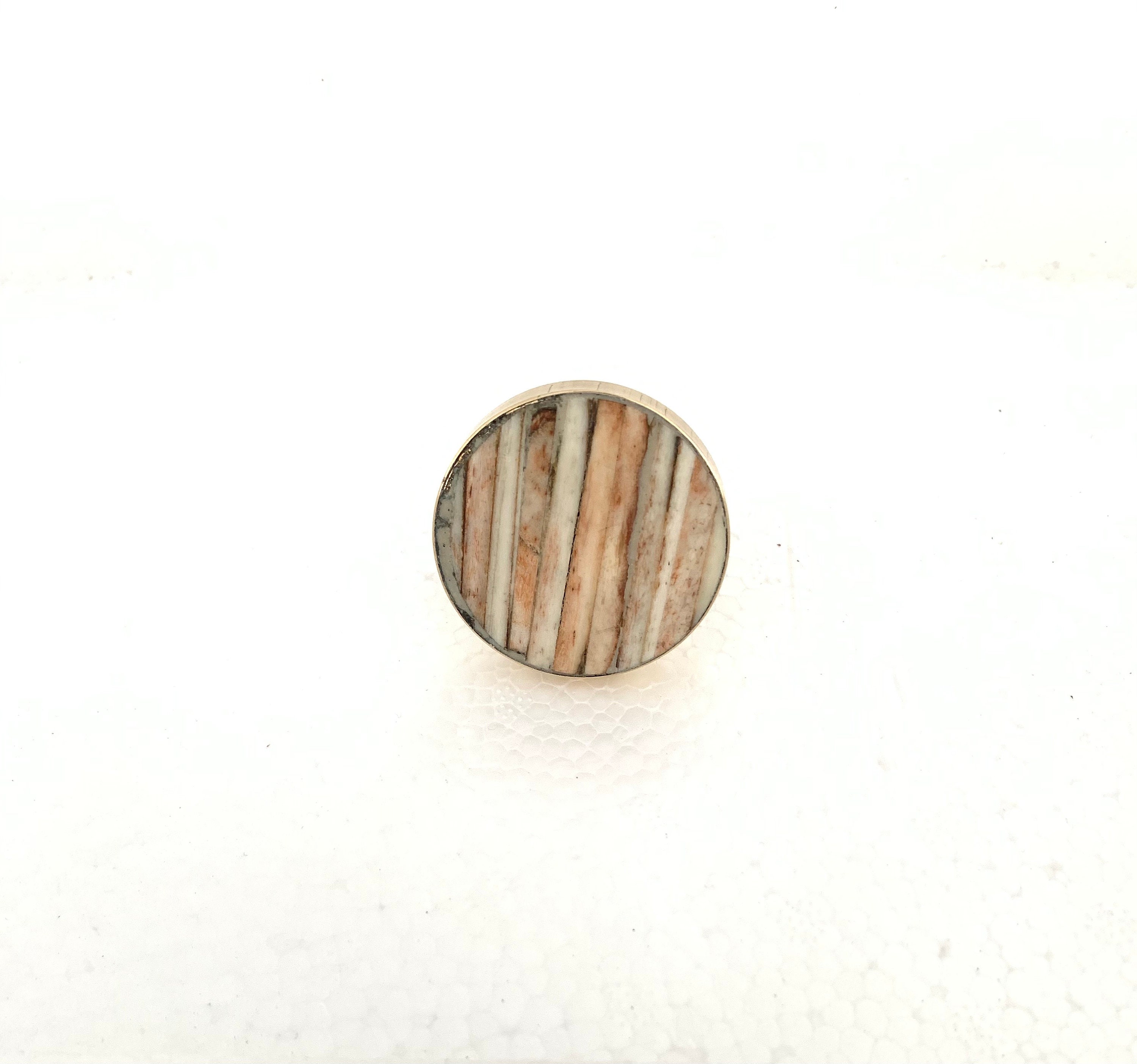 Messing Gold Runde Schrankknöpfe mit weißem Stein Inlay. | Etsy