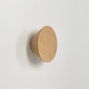 Light Wood Mid-Century Cone Shaped Round Cabinet Knob | Wood Furniture and Cabinet Hardware