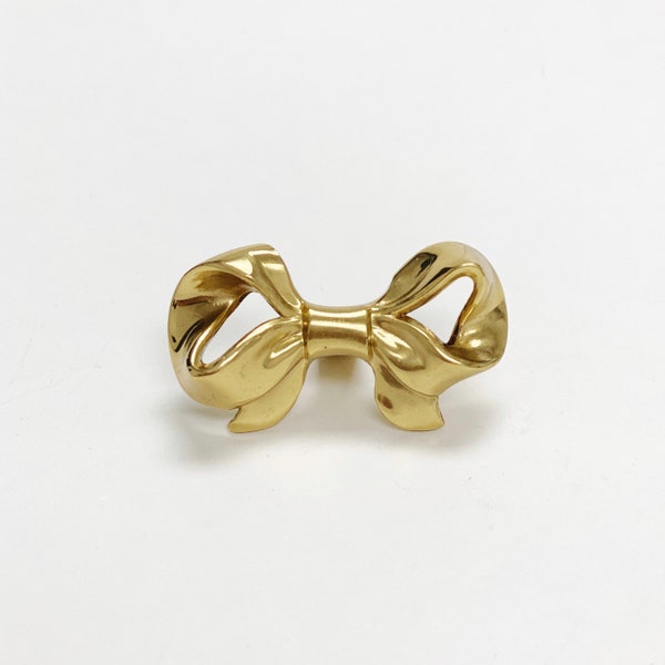 Gold Bow Knobs Etsy