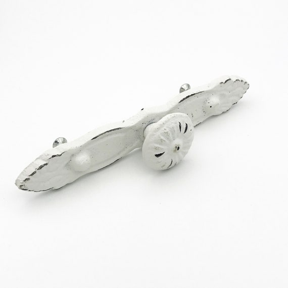 White Distressed aspen Drawer Knob With Etsy