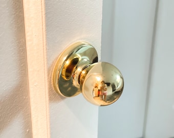 Pomello per porta armadio in ottone lucido "Cali" Accessori per mobili