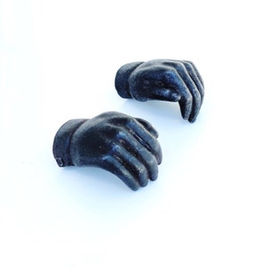 Cast Steel Hands, Cabinet Hardware Farmhouse Drawer Pull