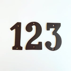 Oil-Rubbed Bronze House Numbers Solid Brass, 4 Inch