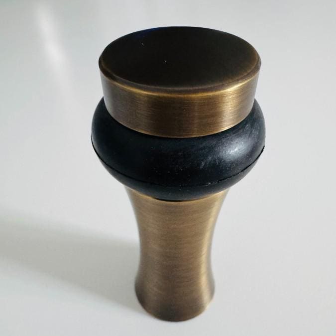 アンティーク真鍮製丸型ドアストッパー 3-1/2 インチ装飾、真鍮