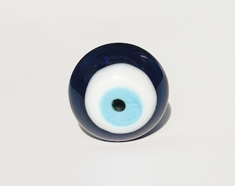 Evil Eye Glass Knob, "Blue" Modern Cabinet Hardware Farmhouse Drawer Knob