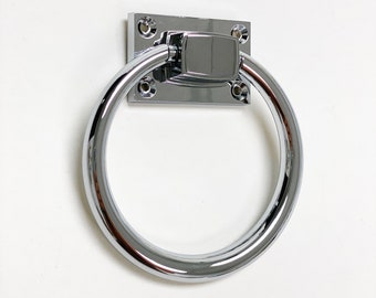 Polierter Chrom Ringgriff "XL" Schrankbeschläge, Schubladen Möbelgriffe