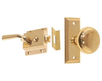 Solid Unlacquered Brass Screen Door Latch