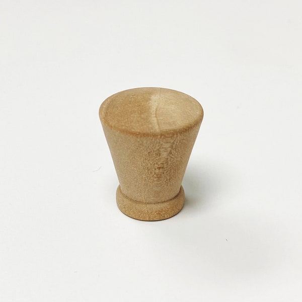 Cone Wood Shaped Round Cabinet Knob I Wood Furniture and Cabinet Hardware
